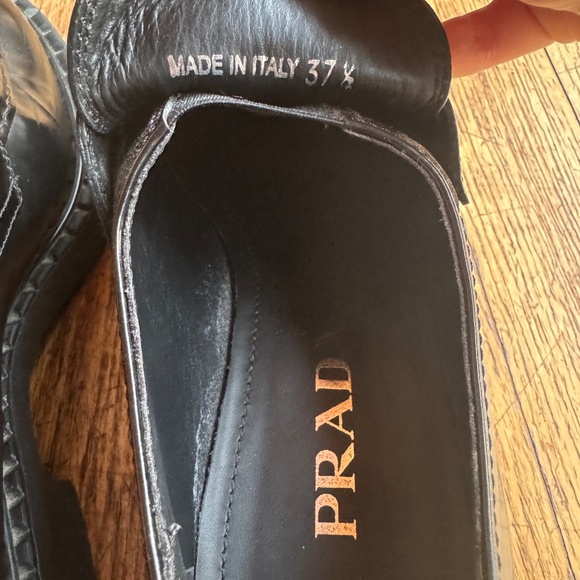 Prada platform leather loafers size 37.5 - Picture 5 of 14